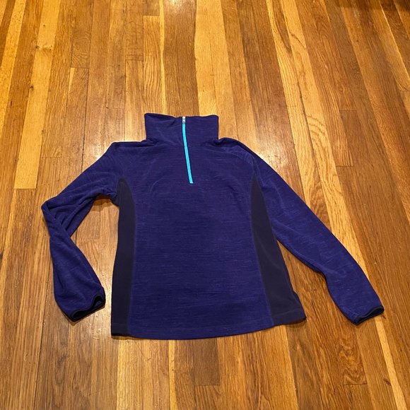 Columbia Purple/Teal Pullover W/Zip Size M - Picture 4 of 5